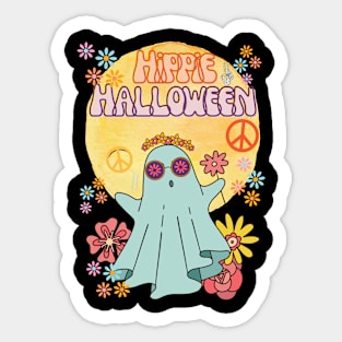 Retro Hippie Halloween Sticker